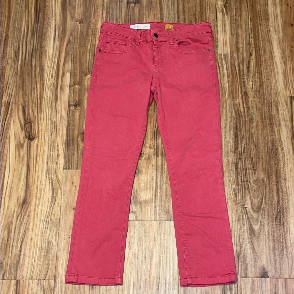 Pilcro and the Letterpress women’s 28 6 jeans pants pink skinny mid rise ankle